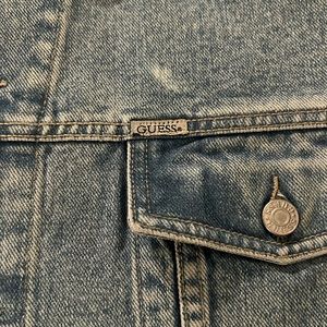 Guess blue jean jacket size xl